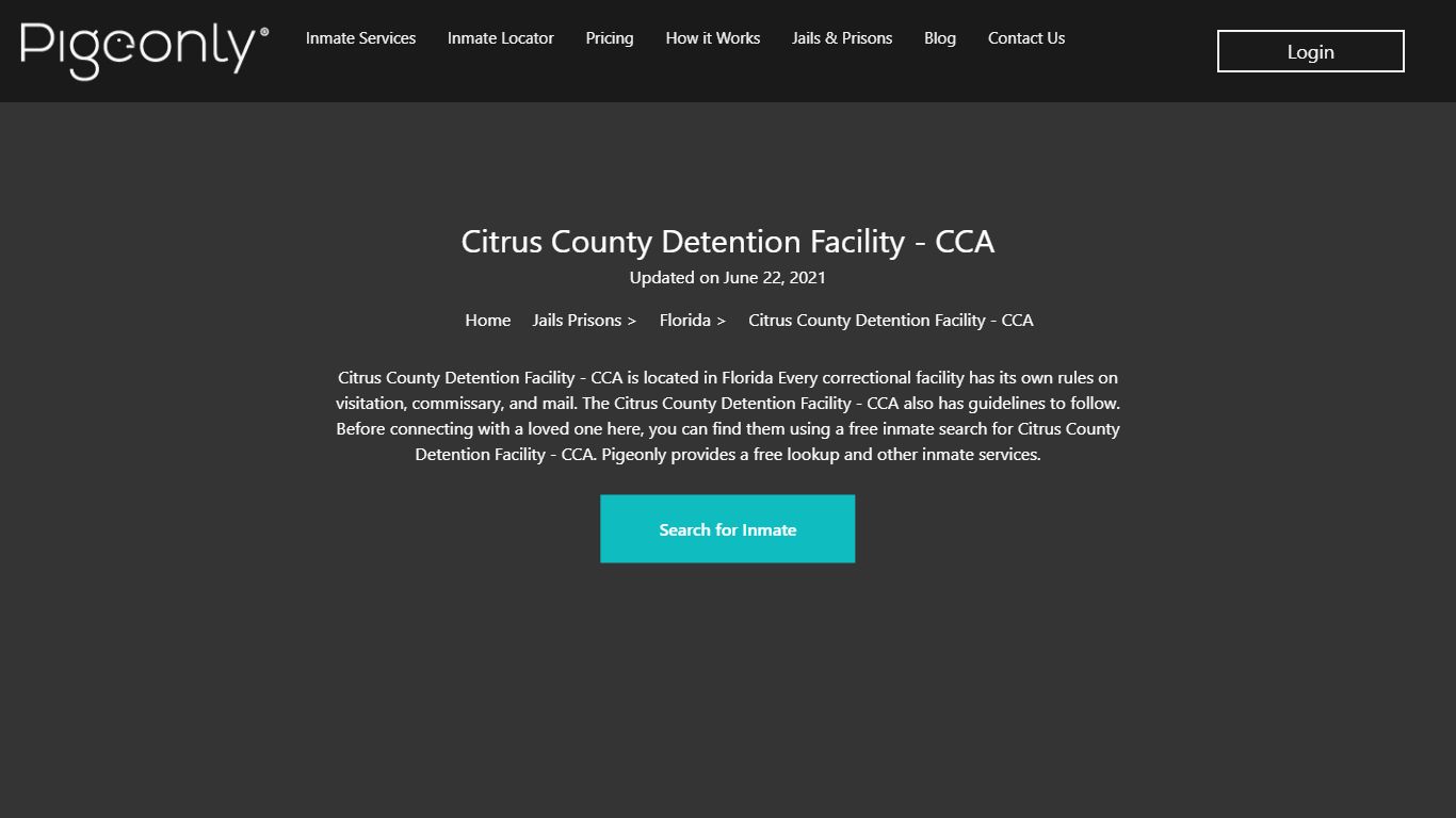 Citrus County Detention Facility - CCA Inmate Search | Florida